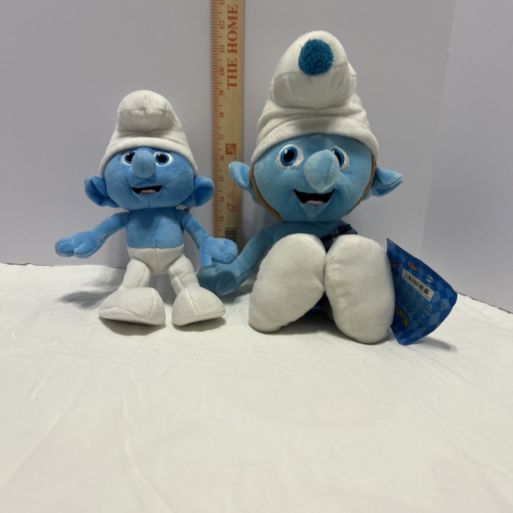 14" 2013 Gutsy Smurf The Smurfs Movie PLUSH NEW WITH TAG KELLYTOY Rare Plus1